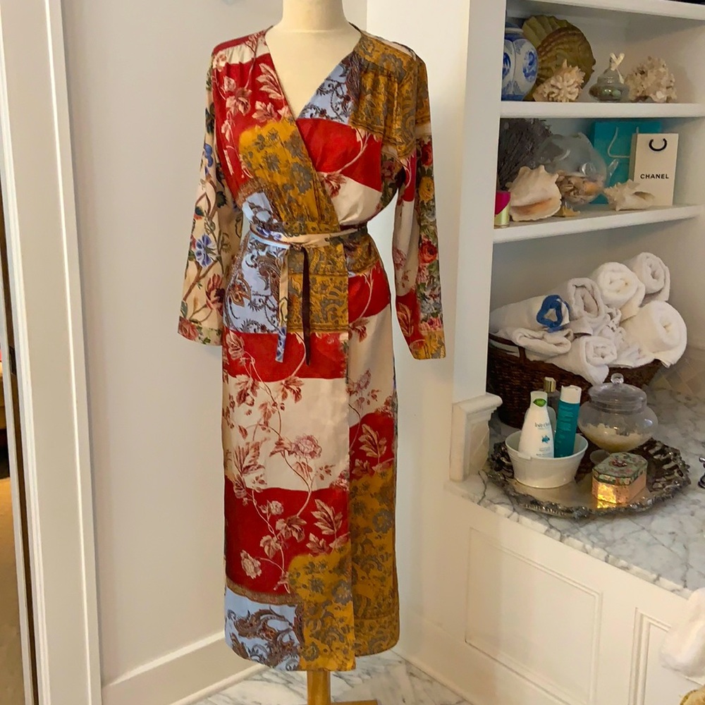 ZARA long wrap dress  Large